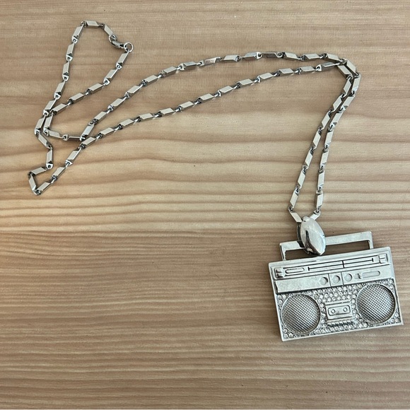 Boom Box Silver Long Necklace - Picture 3 of 4